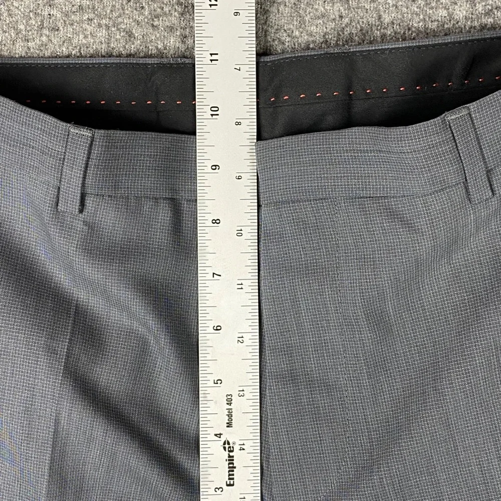 Hugo Boss Dress Pants‎ 30R 31x29 HimenHM Gray Wool Silk Blend Luxury Trouser New